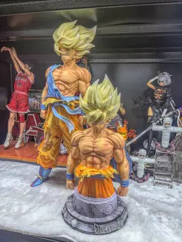 43cm Dragon Ball Z Pav Sūnus Gokas Anime Duomenys Dbz Statulėlės Super Saiyan Pvc Gk Statula Modelis Žaislai, Lėlės Rinkti Decora Dovana