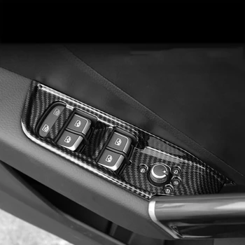 Automobilio Stilius Audi Q3 2019 Anglies pluošto, Durų Porankiai skydelio Apima Lipdukai Apdaila Lango Stiklo Pakėlimo Mygtukai Auto Priedai