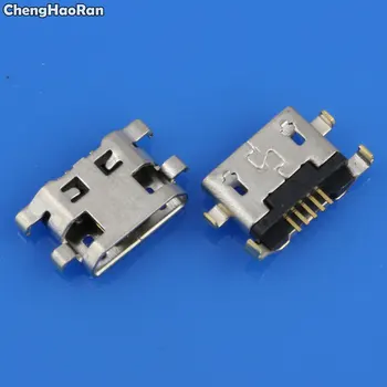ChengHaoRan 2-20pcs Micro USB Jungtis Jack Lizdas 5pin atvirkštinio sunkiųjų plokštė 1.2 mm Plokščio nagų be garbanoti pusė Moterų