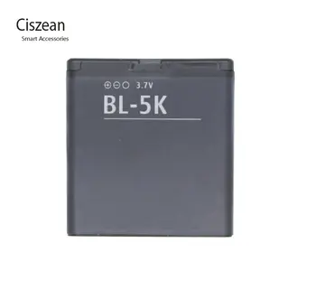 Ciszean 1x 3.7 V 1200mAh baterija BL-5K Telefono Bateriją Nokia N85 N86 N87 8MP 701 X7 X7 00 C7 C7-00S Oro X7-00 2610S T7 BL5K