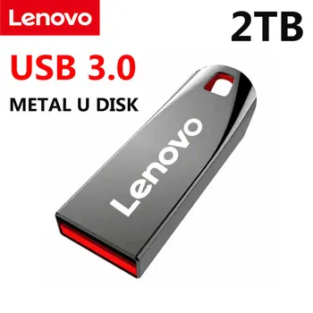 Originalus Lenovo Metalo 2TB Usb 3.0 Flash Diskai Didelės Spartos Pendrive Usb Diską Nešiojamų SSD Memoria Usb Flash Disko TIPAS-C Adapter