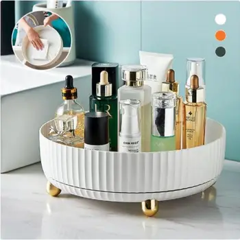 Rotacinis stalčiuko 360° besisukantis saugojimo dėklas kosmetikos ir parfumerijos organizatorius prieskoniai ir pagardai stalčiuko