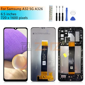 Samsung Galaxy A32 5G LCD A326B Ekranas Jutiklinis Ekranas skaitmeninis keitiklis komplektuojami Su Rėmo Samsung A326U 5g Ekranas Pakeitimo