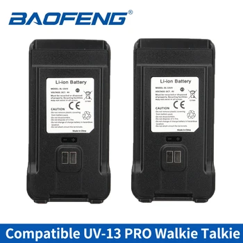 1/2vnt BAOFENG UV-13 Pro UV13 7.4 V Didelės Talpos Li-ion Baterija Walkie Talkie Nešiojamų UV-13 PRO Kumpis Du Būdu Radijo