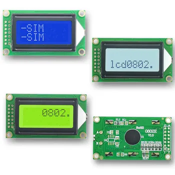 1.6 colių 14PIN Lygiagrečiai COB STN/FSTN LCD 0802E Pobūdžio Ekrano Modulis 5V 3.3 V, Balta/Mėlyna/Geltona Žalia Apšvietimas