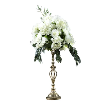 13pcs)60cm Aukščio naujų ūgio trimito formos aukso gėlių stovas gėlių vaza vestuvių AB0849