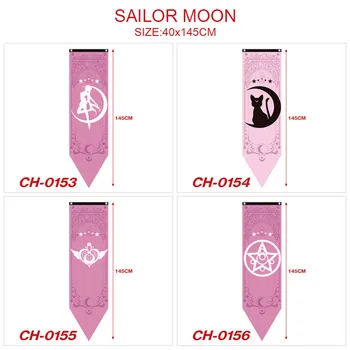 145cm Sailor Moon Luna Katė Anime Banner Vėliavos Žaidimas Užuolaidų Kabo Medžiaga Plakatas Cosplay Šalis Dekoro KTV Vėliavos Animacinių filmų Dovanos