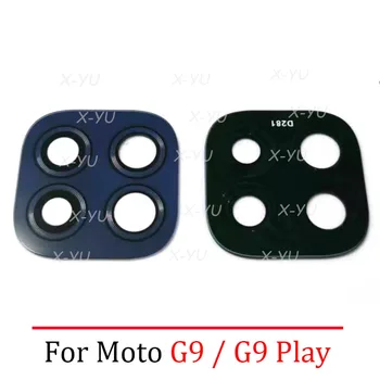 2VNT Skirti Motorola Moto G8 G9 G10 Galia Lite Plius paleisti Atgal, Galinio vaizdo Kamera, Objektyvas Stiklo Dangtis Su klijuojamas Lipdukas Remontas, Dalys