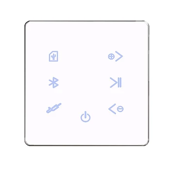 2X Bluetooth Stiprintuvo Sienos USB SD Kortelę Muzikos Panelė Smart Home Fono Garso Sistemos Stereo Viešbučio Restorane(Baltas)