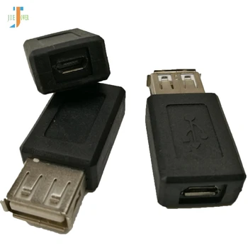 300pcs/USB daug moterų perdavimo Micro USB female adapter 5P Andrews mobiliojo telefono motinos mobiliojo ryšio galią į USB keitiklis vadovas