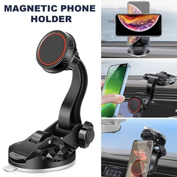360 Pasukti Magnetinio Automobilinis Telefono Laikiklis prietaisų Skydelyje prekinis, galinis Stiklo Paramos Mount GPS Sulankstomas Telefono Laikiklis Automobilinis iPhone Samsung GPS