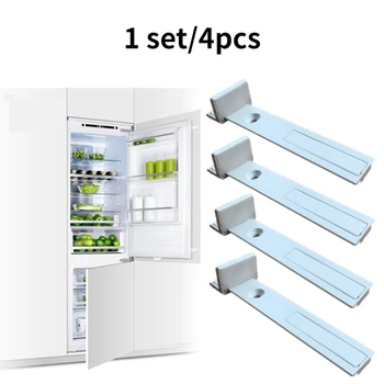 4 vnt Šaldytuvo stalčių skaidrių geležinkelių Integruotas šaldytuvas durys, plastikiniai tvirtinimo laikiklio tvirtinimo paslėptas tipas pristatymas lentynos rail kit