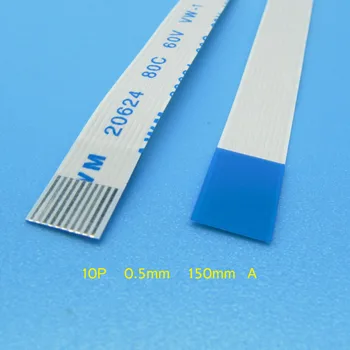 5vnt FFC FPC plokščias lankstus kabelis 0,5 mm 10 pin priekį kryptimi 150mm Plotis 5,5 mm 10p Juostelė Flex Cable AWM 20624 80C 60V VW-1