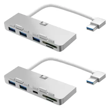 Aliuminio Lydinys USB 3.0 HUB Multiport Adapteris, Splitter Plėtra Dokas TF Card Reader iMac 21.5 ir 27, PRO Plonas Unibody Kompiuteris