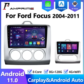AMPrime 4G 2din Android Automobilio Radijo Ford Focus 2 3 Mk2 Mk3 2004-2011 Multimedia Player Carplay GPS Navigacijos Autoradio Stereo