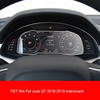 Anti-scratch PET apsauginės plėvelės Audi Q7 SQ7 4M 2016-2019 Automobilių salono Prietaisų skydelis membrana LCD ekranas