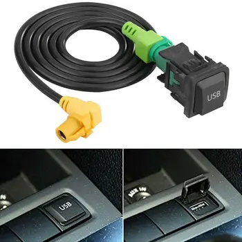 Aukštos Kokybės USB Automobilinis Jungiklis, kištukinis Lizdas su Laidu Reikmenys RCD510 RCD310 VW Golf/GTI/R MK5 MK6 Jetta USB Switch Kabelis
