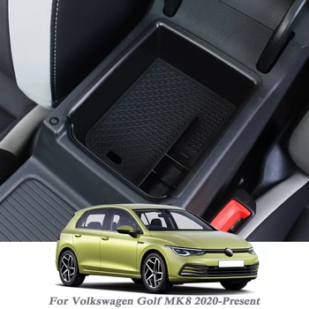 Automobilio Stilius Volkswagen Golf MK8 2020-Dabartinė Konsolė Porankiu Dėžutės Saugojimo Dangtelis Priedai Para Auto Детали интерьера