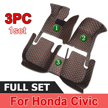 Automobilių Kilimėliai Honda Civic 2015 2014 2013 2012 Auto Apdaila Odos Kilimai Priedai Styling Dalys, Apsaugoti Vandeniui
