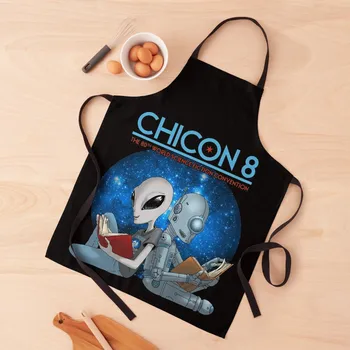 Chicon 8: Alien ir Robotas Skaityti Prijuostė Mielas Prijuostė Dalykų, Virtuvės Manicurist Prijuostės