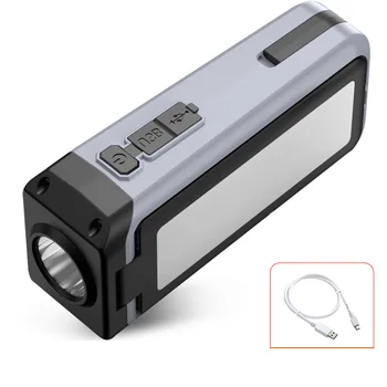COB LED Avarinio apšvietimo Prožektorius 6 Apšvietimo Režimai Lauko Darbai Šviesos Nešiojamas Sulankstomas Kempingas Lempa USB Įkrovimo įmontuota Baterija