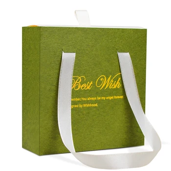 customizd dizaino Didmeninė prabanga, aukštos kokybės individualų žalia dovana stalčių meno popierinės pakuotės dėžutė su handel