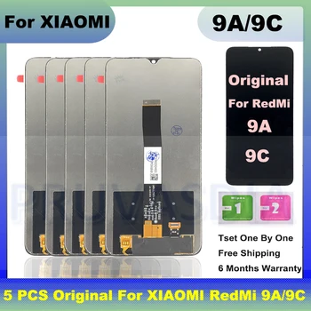 Daug 5 VNT Originalą Xiaomi Redmi 9A 9C M2006C3MNG LCD Ekranas Jutiklinis Ekranas skaitmeninis keitiklis komplektuojami Su Rėmo M2006C3MG M2006C3MT
