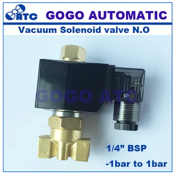 GOGO AC220V 380V DC12V 24V 2 būdas žalvario solenoid valve dulkių -1bar-1bar 1/4 colių paprastai atidaryti dulkių siurblys magnetinis ventilis