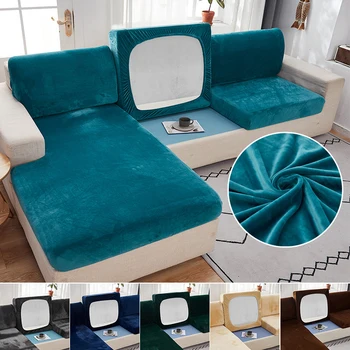 GURET Aksomo Pliušinis Sofa Cover Tirštėti Elastinga Pagalvėlių Apvalkalus, Kėdės, Kampas Apima 