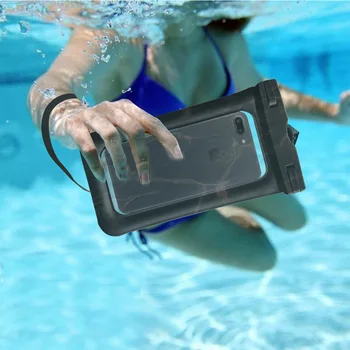 IP8X Neperšlampamas maišelis atveju Universal Plūduriuojantis Mobiliojo Telefono Dėklas Plaukimo Atveju oro Pagalvė Maišelį 7Plus iphone sumsung 