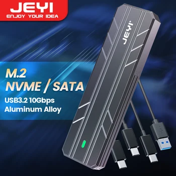 JEYI M. 2 NVME SATA SSD Talpyklos, USB, C 3.2 Gen 2 10Gbps ar 6Gbps SATA M-Klavišas B+M Mygtukas), SSD Reader Dual Protokolo Standžiojo Disko Atveju