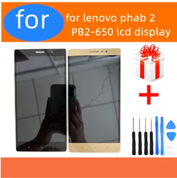 lenovo phab2 phab 2 PB2-650 PB2-650M PB2-650Y Visiškai LCD Ekranas Stiklas, Jutiklinis Ekranas skaitmeninis keitiklis Asamblėja