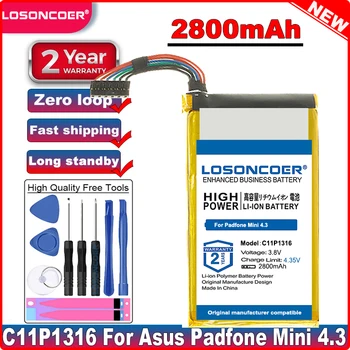 LOSONCOER 2800mAh C11P1316 Baterija Asus Padfone Mini 4.3 4.3 Stotis A11 Stotis PF400CG T00C