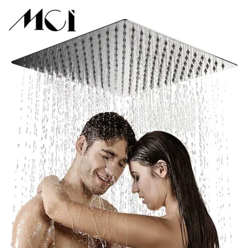 MCI 10 ir 12 colių dušo galvutė nerūdijančio plieno dušo galvutė vandens taupymo vonios kambarys lietaus spa kvadratinės rankinės dušo galvos