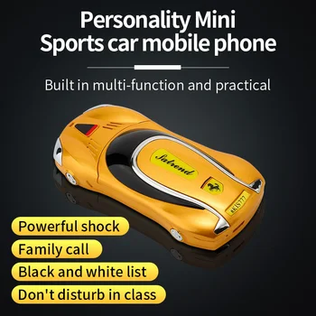 Mini Mobilusis Telefonas Automobilio Modelį F1 V7 Paramos Vibracijos Nėra Žaidimai GSM 2G Tinklas Vaikai mobiliųjų Telefonų Studentų Kišenėje Telefono