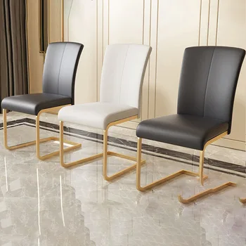 Modernūs, prabangūs, valgomojo kėdės, Valgomojo stalas, kėdės Aukso modernių paprastų buitinių restoranas Mados atlošas Kūrybos odos kėdė