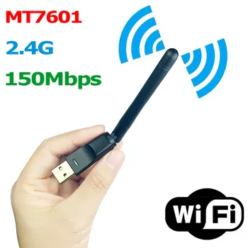 MT7601 WiFi Adapteris 150Mbps 2,4 Ghz, 802.11/b/g/n USB2.0 Pasukti USB WiFi Antenos 7601