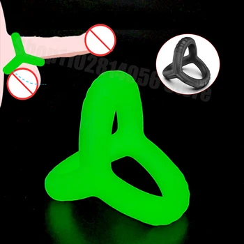 Naujausias Gaidys Žiedai Šviesos Patvarus Daugkartinio naudojimo Silikoninis Varpos Plėtros Sekso Žaislai, 18+, Vyrų Atidėti Ejakuliacija Kapšelį fiksavimo Žiedą