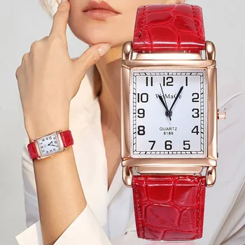 Nauji Laikrodžiai Moterims Aikštėje Rose Gold Riešo Laikrodžių Mados Odos Ženklo Laikrodžiai Ponios Kvarco Žiūrėti Laikrodis Montre Femme
