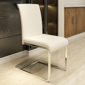 Nerūdijančio plieno valgomojo kėdė ekonomiškas modernus minimalistinis stalas, kėdė namų kaustytomis geležies kėdės atlošas lankas kėdė