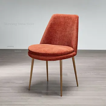 Nordic Light Luxury Valgomojo Kėdės, Virtuvės Modernus Audinys Namų Valgomojo Baldai, Viešbučių Laisvalaikio Pritaikymas Valgomojo Kėdės