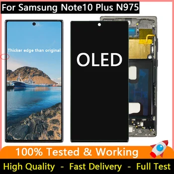 OLED Samsung Galaxy LCD 10 pastaba Plus Jutiklinis Ekranas skaitmeninis keitiklis Asamblėjos Ekranas N975 Jutiklinis Ekranas skaitmeninis keitiklis N975F Remontas, Dalys