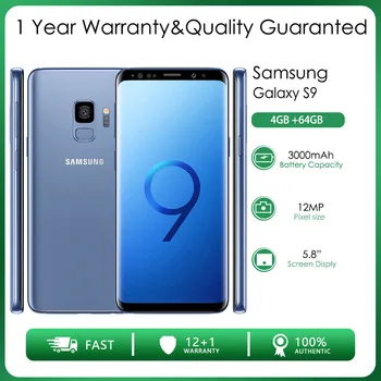 Originalus, Atrakinta Samsung Galaxy S9 G960U G960F 4GB RAM 64GB ROM 12MP 5.8