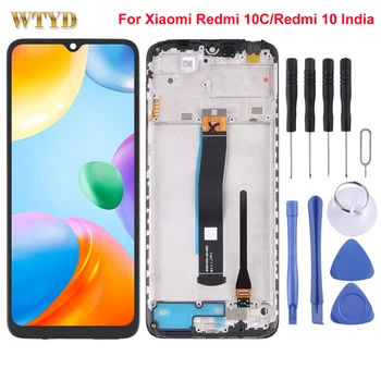 Originalus LCD Ekranas ir skaitmeninis keitiklis Visą komplektuojami su Rėmo Xiaomi Redmi 10C/Redmi 10 Indija