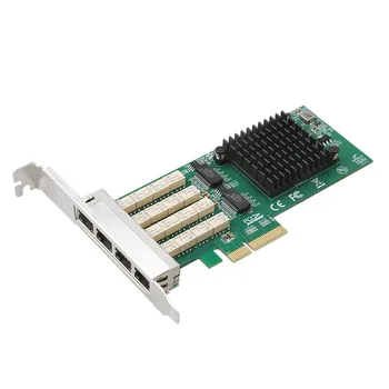 PCIe 4 port Gigabit Apeiti Power-off Apeiti Pass-through Tinklo plokštė I350 Serverio Tinklo plokštė