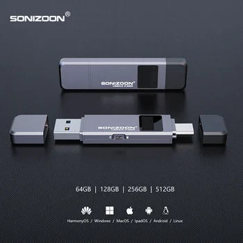 Pirštų atspaudų Šifravimo Nešiojamų SSD 128/256/512GBWrite Apsaugos Funkciją Kietojo USB 