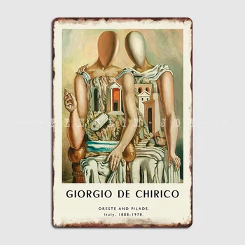 Plakatas Giorgio De Chirico Oreste Ir Pilade Metalo Apnašas Plakatą Pritaikyti Sienų Dekoras Baras Urvas Klubas Šalies Alavo Pasirašyti Plakatai