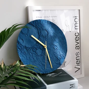 Prabanga Kūrybos Sieninis Laikrodis Silent Mėlyna Miegamojo Dizainas Kambarį, Skaitmeninių Laikrodžių Pramonės Ozdoby Padaryti Pokoju Šiuolaikinio Namų Dekoro