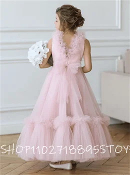 Rožinė Princesė Suknelė Elegantiškas Mergina Suknelė 