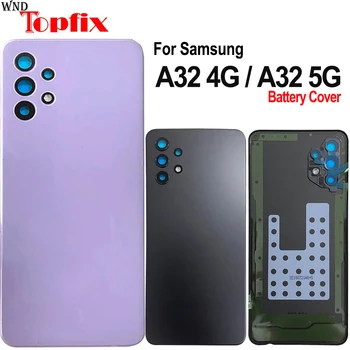 Samsung Galaxy A32 5G A326B Atgal Baterijos Dangtelis Durys Galinis Stiklas, Korpusas Case For Samsung A32 4G A325F Baterijos Dangtelis